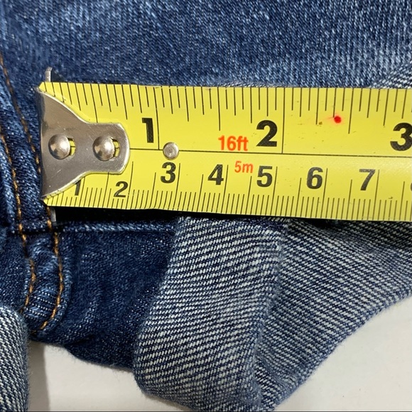 Abercrombie and Fitch Dark Blue Low Rise Button Fly Distress Jean Short Size 26 - Picture 12 of 12